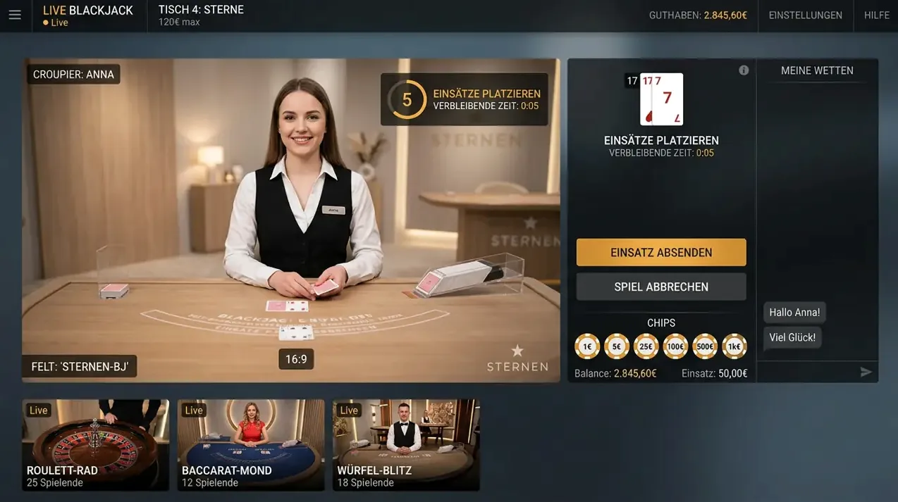 Live-Casino im Browinner